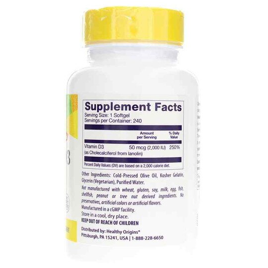 Vitamin D3 2000 IU (50mcg), HLO